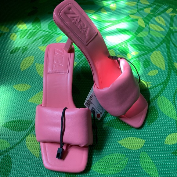 ZARA HEELED LEATHER SANDALS - Picture 5 of 8